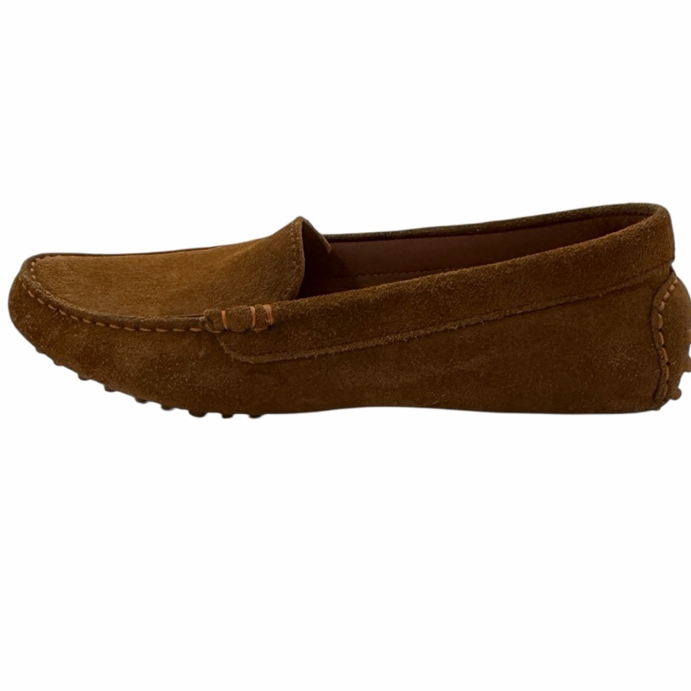 M Gemi Italy Women's Felize Moccasin Slip On Loafer Sz 37 6.5/7 Brown Suede Shoe